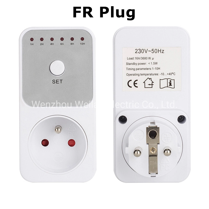 EU UK 10hr Countdown Timer Switch Socket Plug Intelligent Time Setting Control Socket Electricity Power Metering Socket