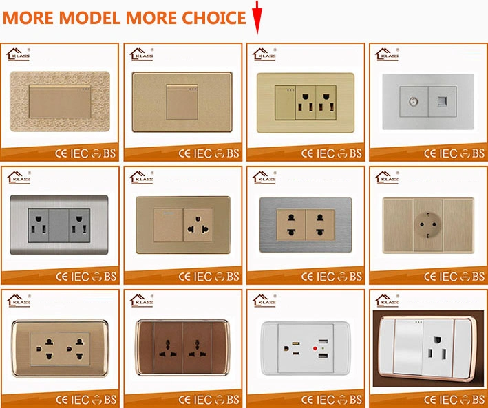 Black Arcrylic Panel 16A Germany Socket+Italian Socket