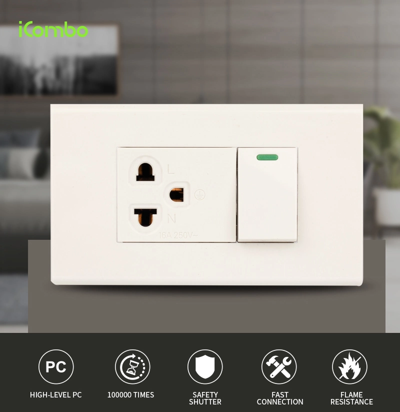 Cheap Price Thailand Wall Power Multifunction Socket Outlet and Light Switch with Indicator