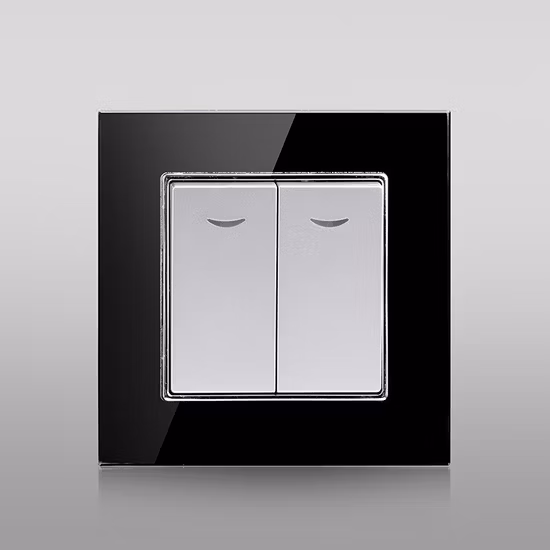 カスタマイズされた壁 2 ギャング 2 ウェイ電力ライト スイッチ (インジケーター付き)