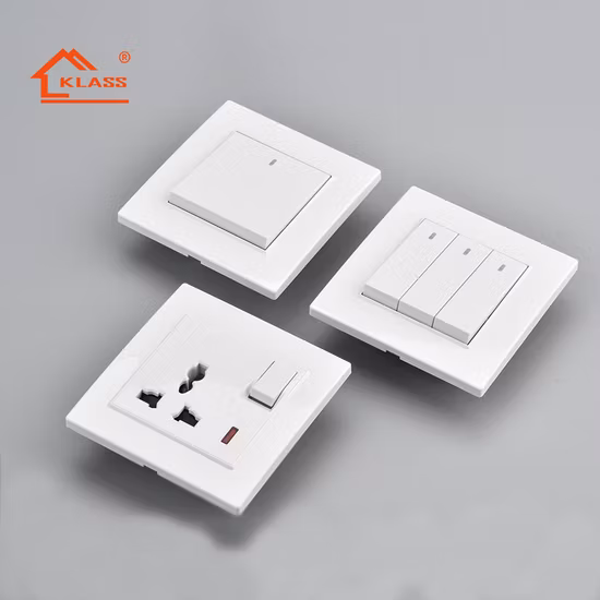 Klass ユニバーサルライトソケット家庭用 1 2 3 4 ギャングスイッチとソケット 13A および 1 ギャング