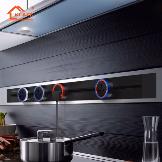 表面パワートラック電気ソケットデスクトップパワートラックレール隠しオフィスデスクソケット